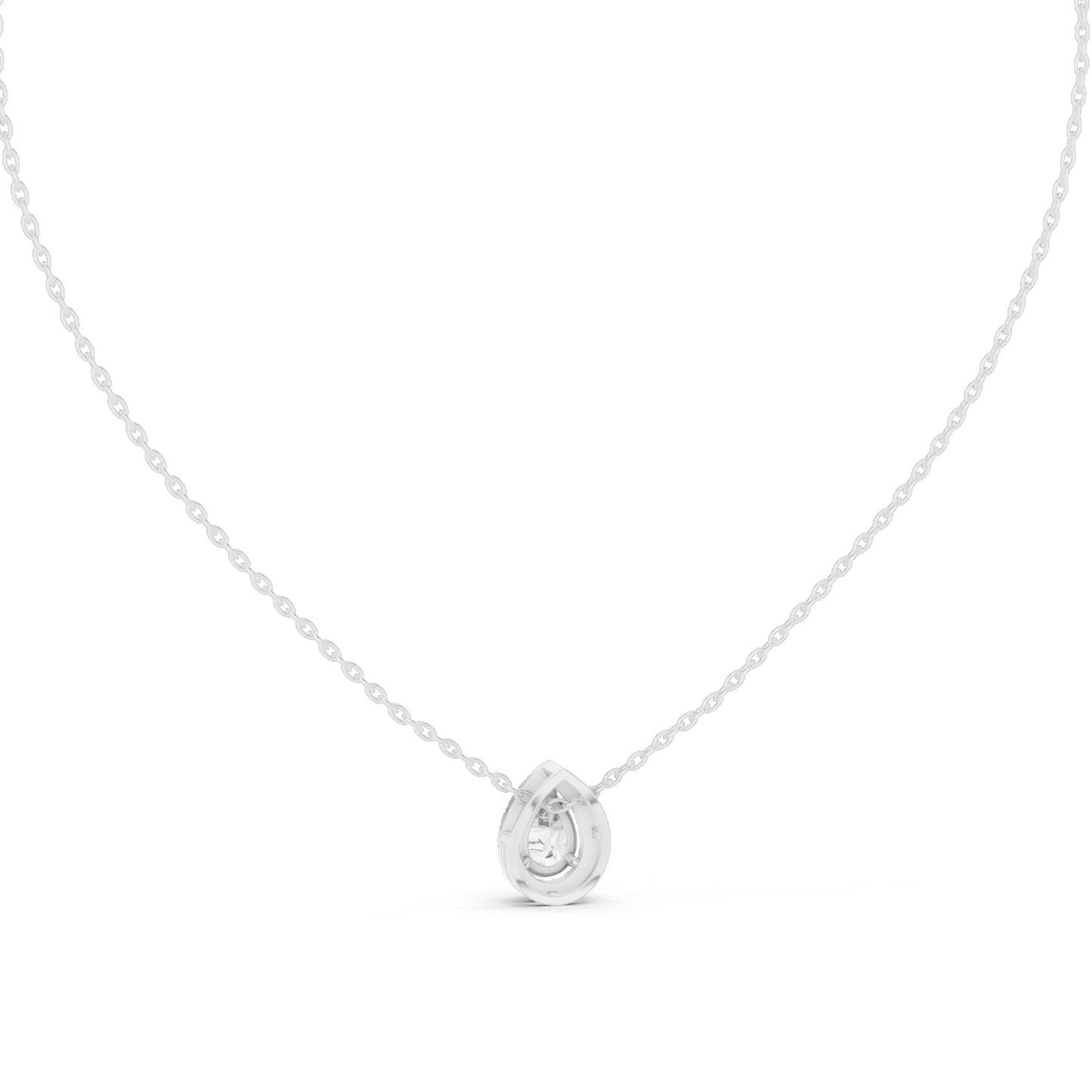 0.875 CT Lab-Created VVS-VS EF CVD Diamond Necklace | Pear Cut Diamond | 18KT, 14KT, Rose, Yellow, White Gold