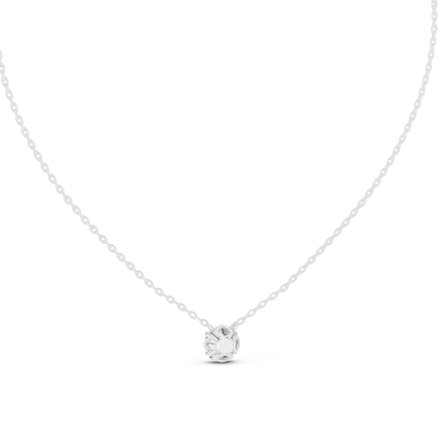 1 CT Lab-Created VVS-VS EF Diamond Necklace | Round Brilliant Cut | 18KT, 14KT Rose, Yellow, White Gold