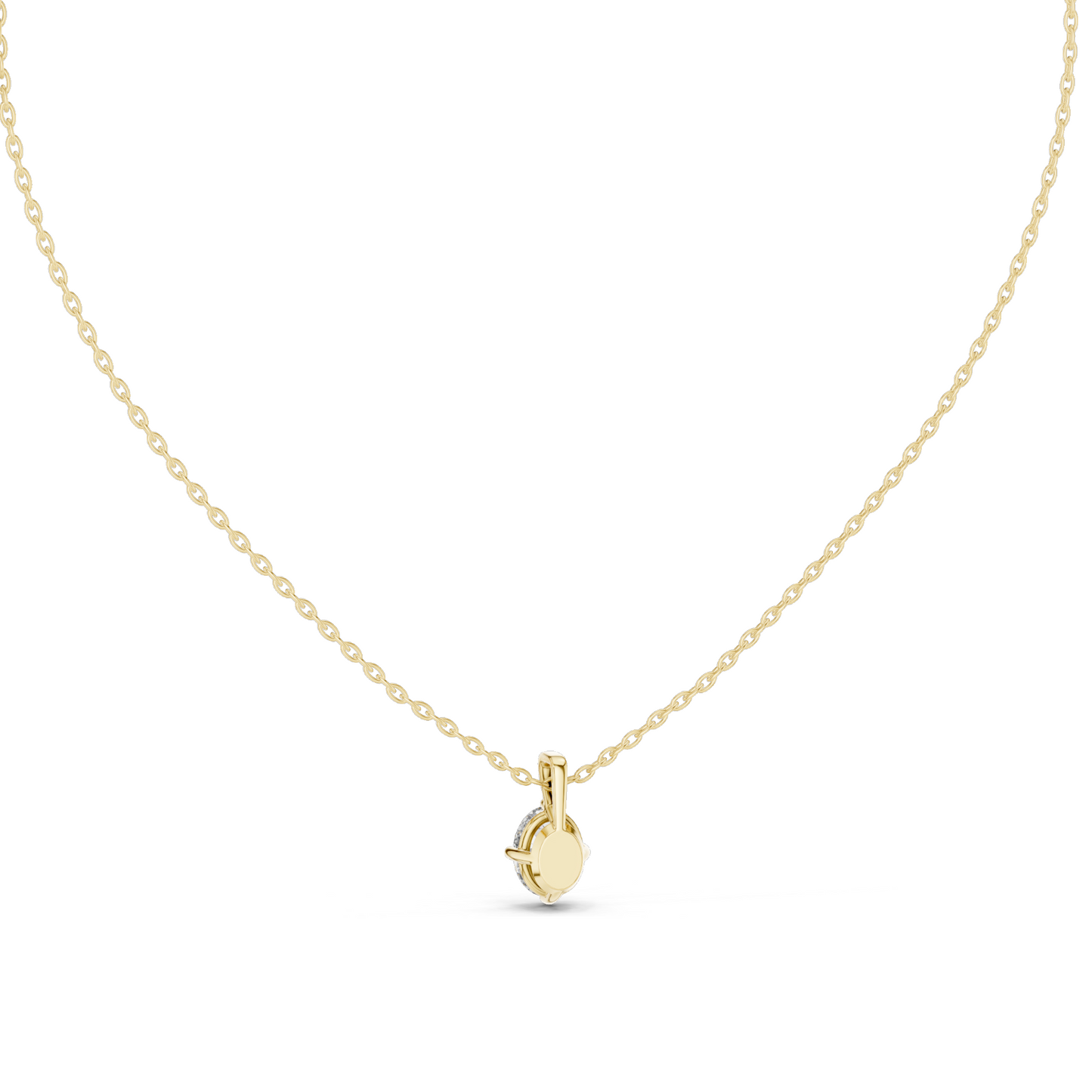 1 CT Lab-Created VVS-VS EF CVD Diamond Necklace | Elegant Pear Cut | 18KT, 14KT Gold, Rose, Yellow, White Gold