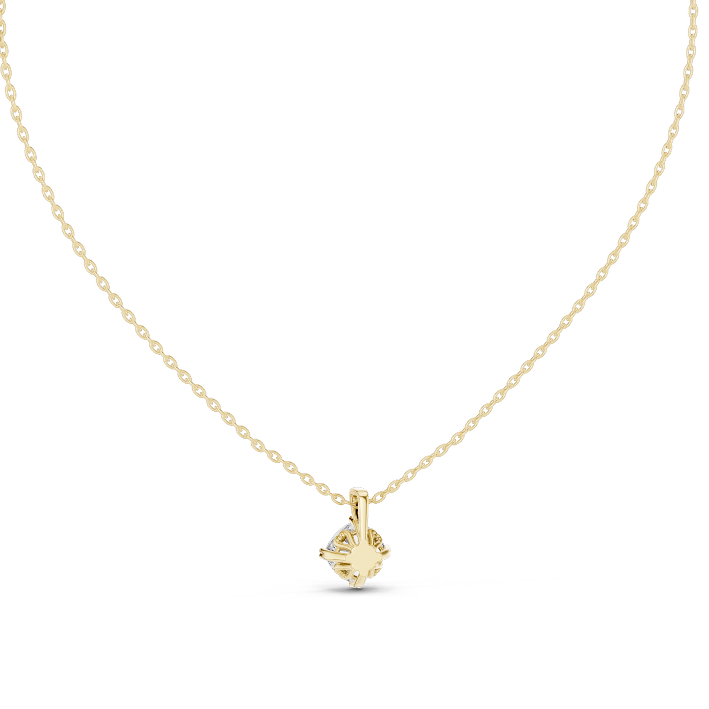 1 CT Lab-Created VVS-VS EF CVD Diamond Pendant Necklace | Round Cut Diamonds | 18KT, 14KT, Rose, Yellow, White Gold | Luxury Fine Jewelry