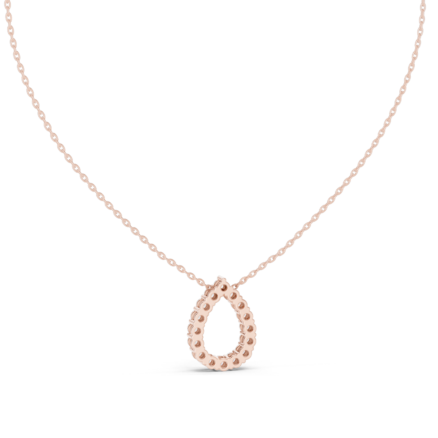 1.04 CT Lab VVS-VS EF CVD Diamond Teardrop Pendant Necklace | Pear Cluster Design | 18KT & 14KT Gold | Yellow, Rose, White Gold | Fine Jewelry for Women