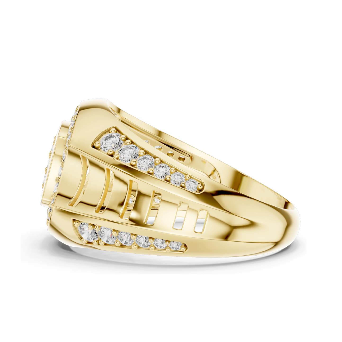 β¨ Diamond & Moissanite Pave-Set Ladies Ring | 0.814 CT VVS-VS EF Lab Diamonds | 18KT, 14KT, 10KT Gold & 925 Silver | Rose, Yellow, White Gold