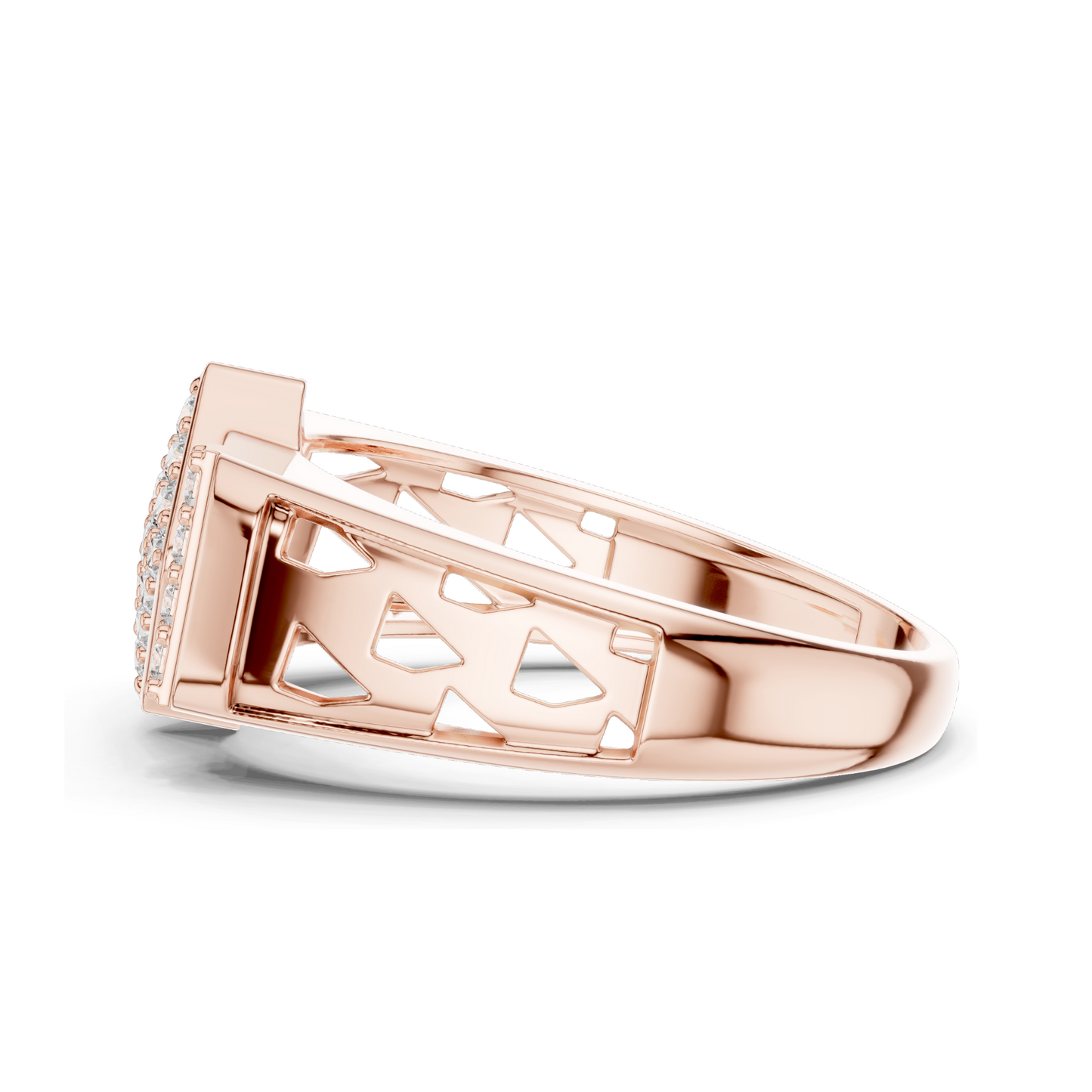 0.348 CT Lab Diamond Ladies Ring | 18KT, 14KT, 10KT Gold & 925 Silver | Rose, Yellow, White Gold | VVS-VS EF Clarity | Moissanite Option Available