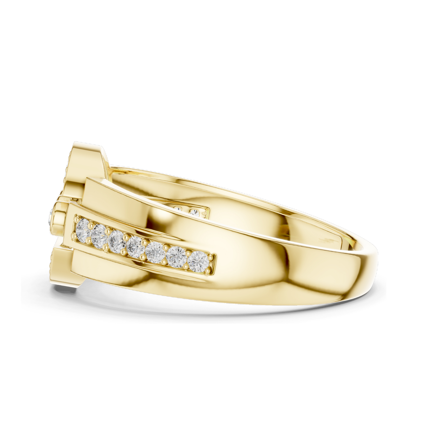 Lab Grown Diamond Three-Stone Ladies Ring | VVS-VS Clarity, 0.322 CT | Available in 18kt, 14kt, 10kt Gold & 925 Silver | Rose, Yellow, White Gold & Moissanite Options