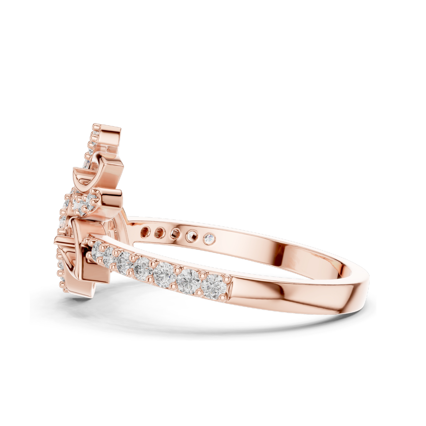 0.313 CT Lab Diamond Ladies Ring | VVS-VS EF Clarity | 18KT, 14KT, 10KT Gold & 925 Silver | Rose, Yellow, White Gold & Moissanite Options