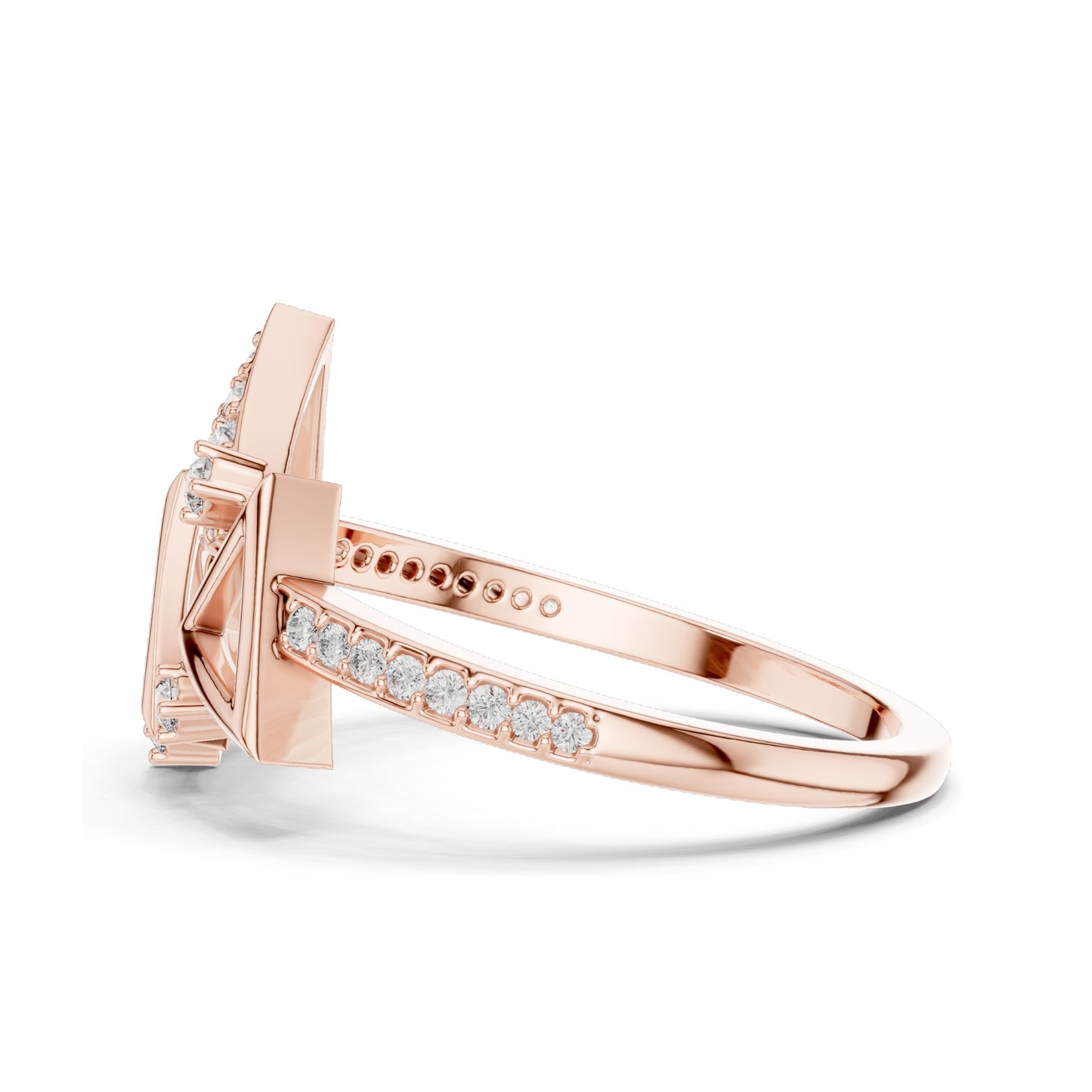 0.247 CT Lab-Grown VVS-VS EF Round Brilliant Diamond Ring for Women | 18KT, 14KT, 10KT Gold & 925 Silver | Moissanite Options | Rose, Yellow, White Gold