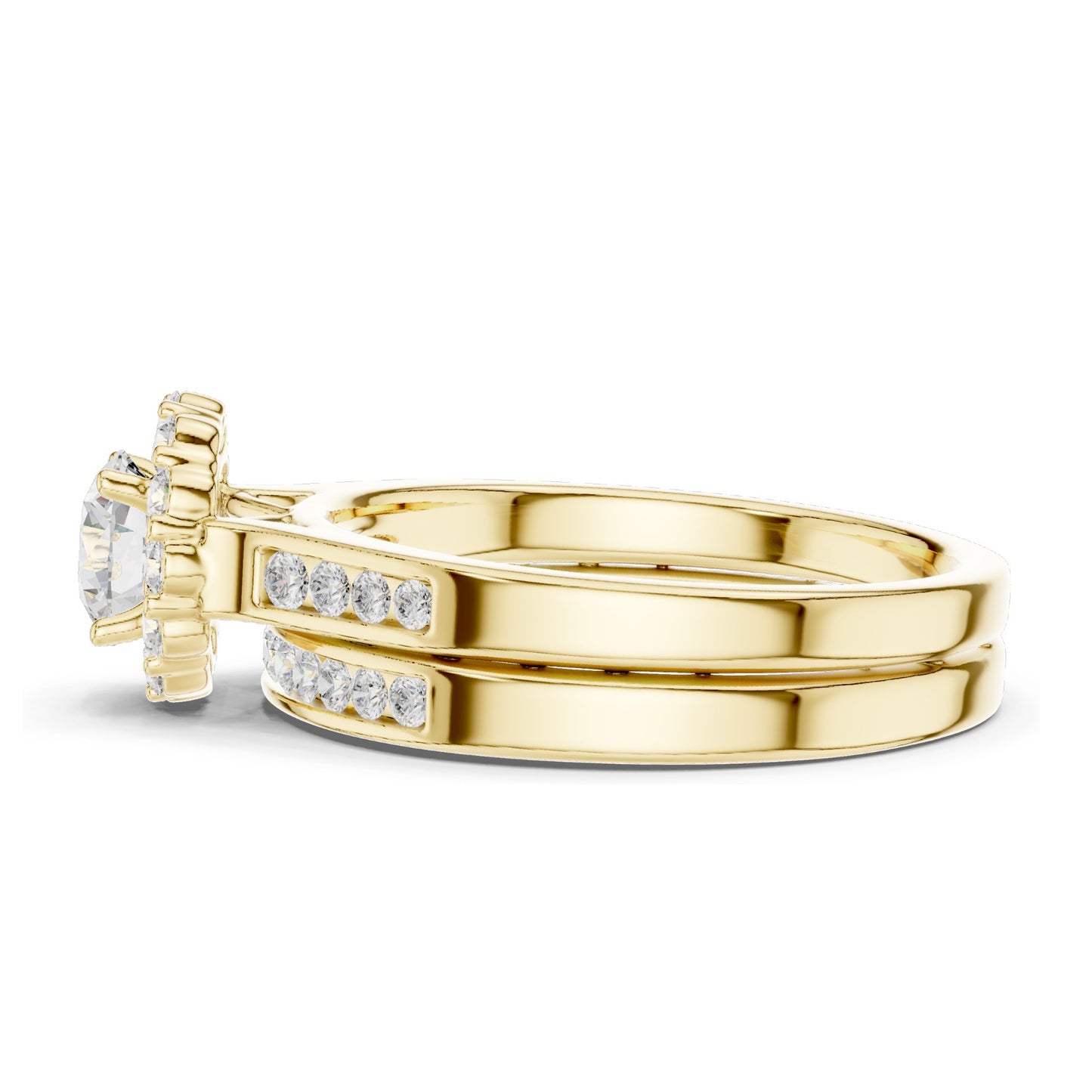 1.25 CT Round Brilliant Halo Lab Diamond Engagement Ring for Women | VVS-VS EF Clarity | 18KT, 14KT, 10KT Gold & 925 Silver | Rose, Yellow, White Gold & Moissanite Options