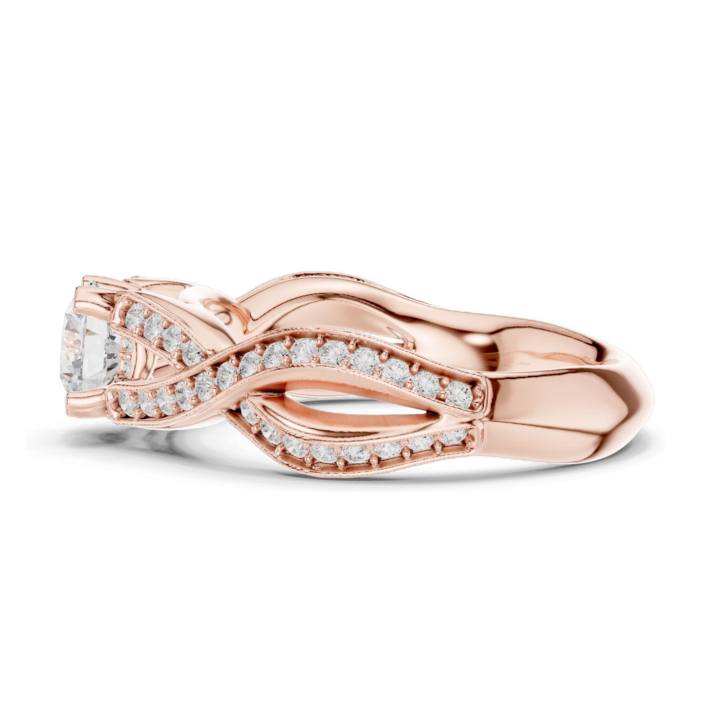 1.14 CT Round Brilliant Lab Diamond Engagement Ring for Women | VVS-VS EF Clarity | 18KT, 14KT, 10KT Gold & 925 Silver | Rose, Yellow, White Gold & Moissanite Options