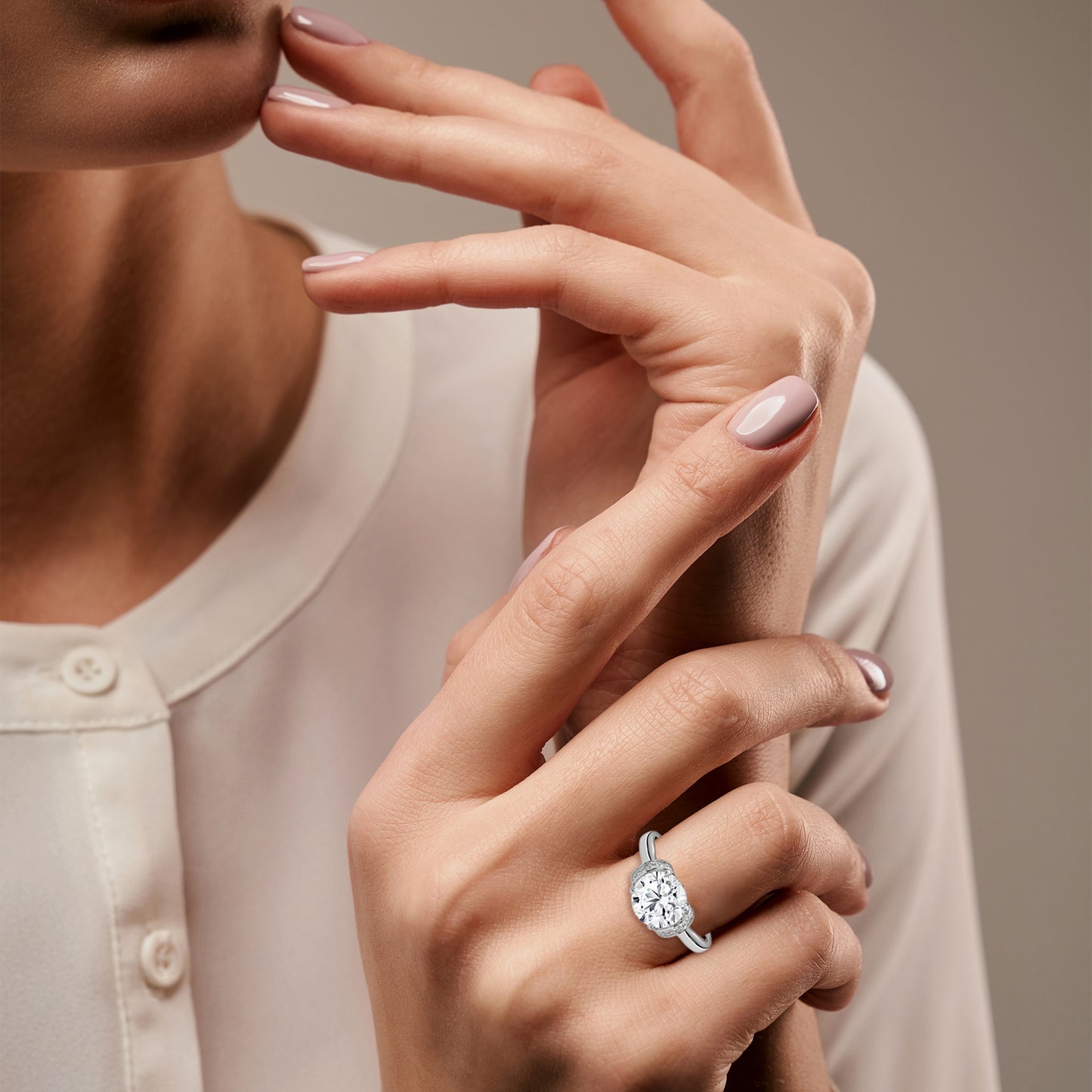 2CT Round Lab Diamond Engagement Ring | Solid Gold Solitaire with Side Diamonds | VVS Clarity | Unique Lab Grown Diamond Ring