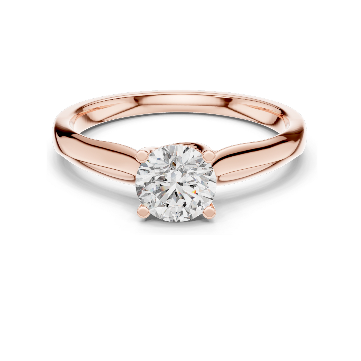 0.65 CT Lab-Grown Diamond Solitaire Ring for Women | VVS-VS EF Clarity | 18KT, 14KT, 10KT Gold & 925 Silver | Rose, Yellow, White Gold & Moissanite Options
