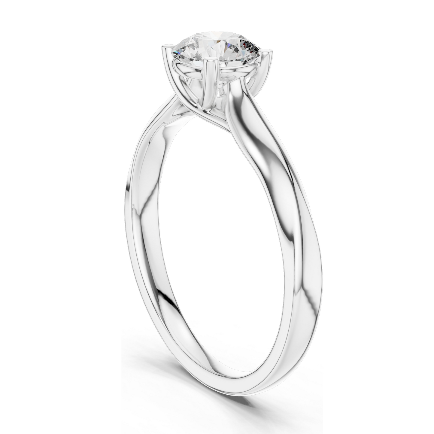 0.65 CT Lab-Grown Diamond Solitaire Ring for Women | VVS-VS EF Clarity | 18KT, 14KT, 10KT Gold & 925 Silver | Rose, Yellow, White Gold & Moissanite Options