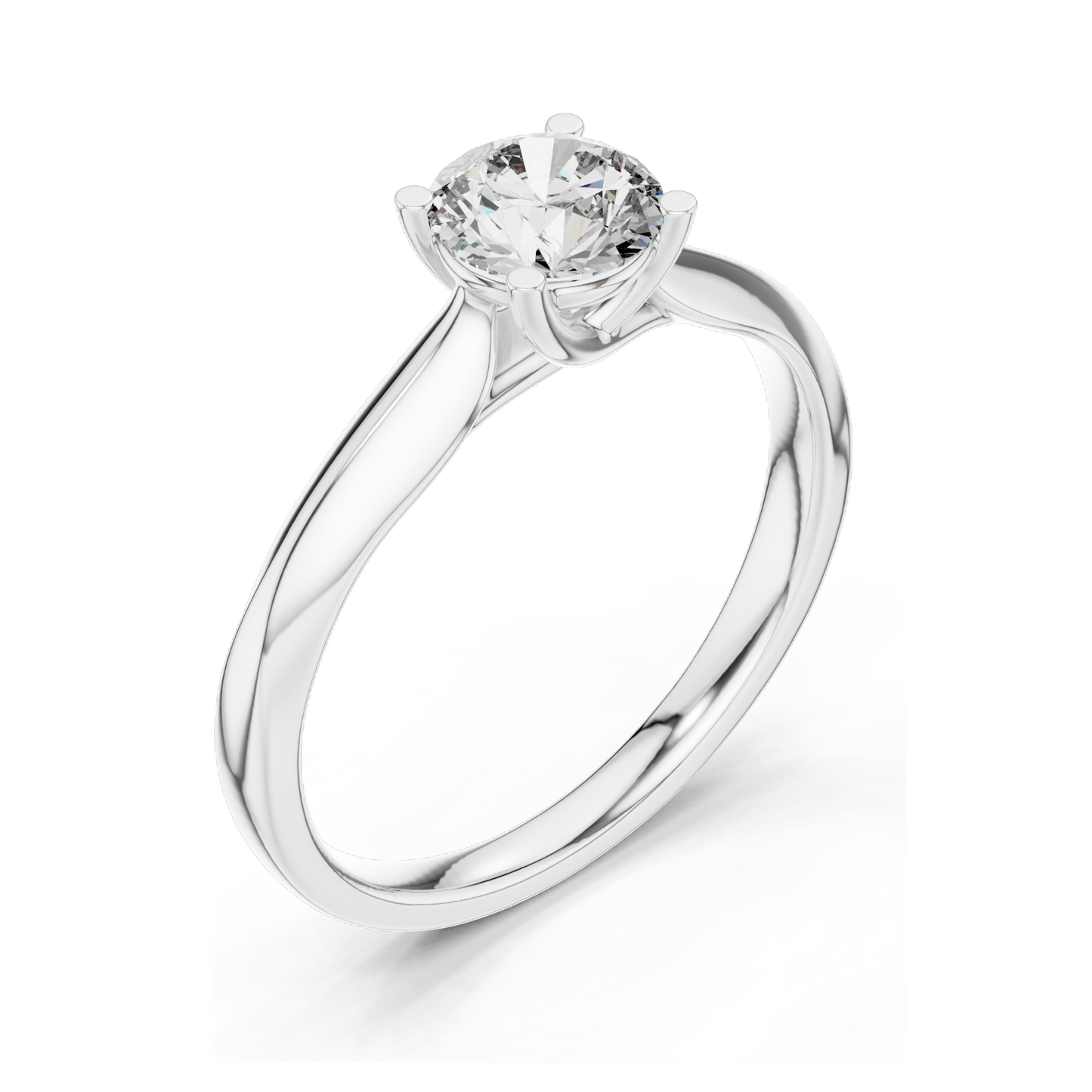 0.65 CT Lab-Grown Diamond Solitaire Ring for Women | VVS-VS EF Clarity | 18KT, 14KT, 10KT Gold & 925 Silver | Rose, Yellow, White Gold & Moissanite Options