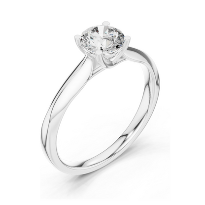 0.65 CT Lab-Grown Diamond Solitaire Ring for Women | VVS-VS EF Clarity | 18KT, 14KT, 10KT Gold & 925 Silver | Rose, Yellow, White Gold & Moissanite Options