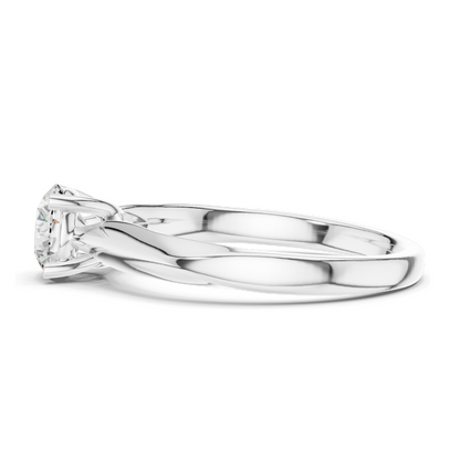 0.65 CT Lab-Grown Diamond Solitaire Ring for Women | VVS-VS EF Clarity | 18KT, 14KT, 10KT Gold & 925 Silver | Rose, Yellow, White Gold & Moissanite Options