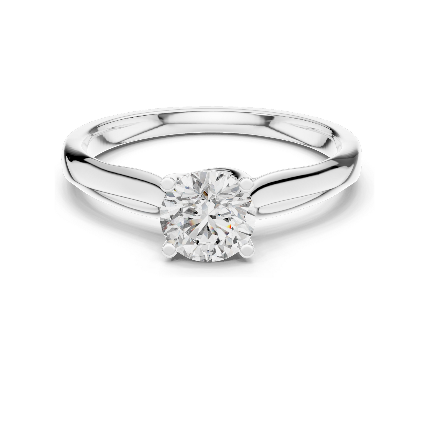 0.65 CT Lab-Grown Diamond Solitaire Ring for Women | VVS-VS EF Clarity | 18KT, 14KT, 10KT Gold & 925 Silver | Rose, Yellow, White Gold & Moissanite Options