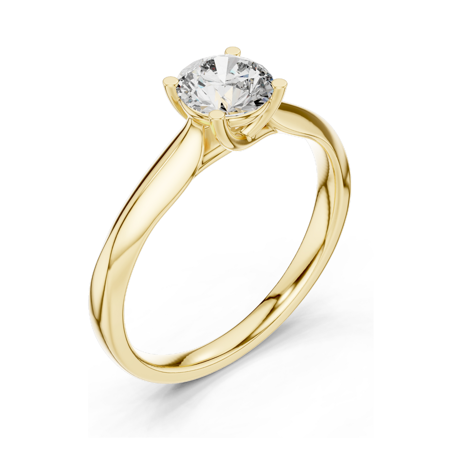 0.65 CT Lab-Grown Diamond Solitaire Ring for Women | VVS-VS EF Clarity | 18KT, 14KT, 10KT Gold & 925 Silver | Rose, Yellow, White Gold & Moissanite Options