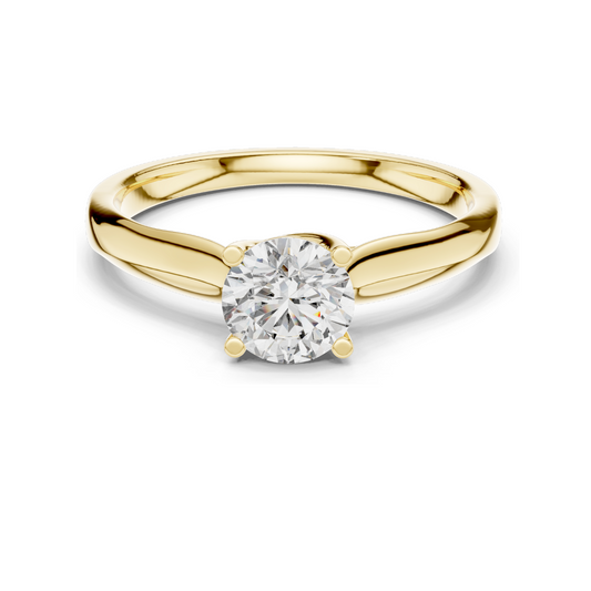 0.65 CT Lab-Grown Diamond Solitaire Ring for Women | VVS-VS EF Clarity | 18KT, 14KT, 10KT Gold & 925 Silver | Rose, Yellow, White Gold & Moissanite Options