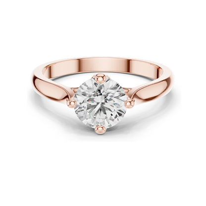 1.00 CT Lab Grown Diamond Engagement Ring for Women | VVS-VS Clarity | 18KT, 14KT, 10KT Gold & 925 Silver | Moissanite & Lab Diamond Options