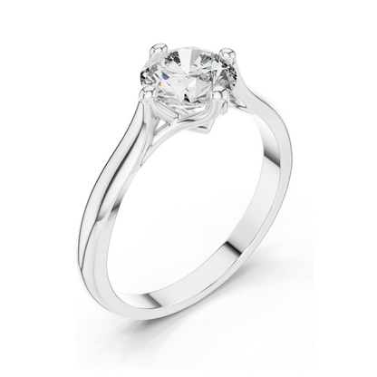 1.00 CT Lab Grown Diamond Engagement Ring for Women | VVS-VS Clarity | 18KT, 14KT, 10KT Gold & 925 Silver | Moissanite & Lab Diamond Options