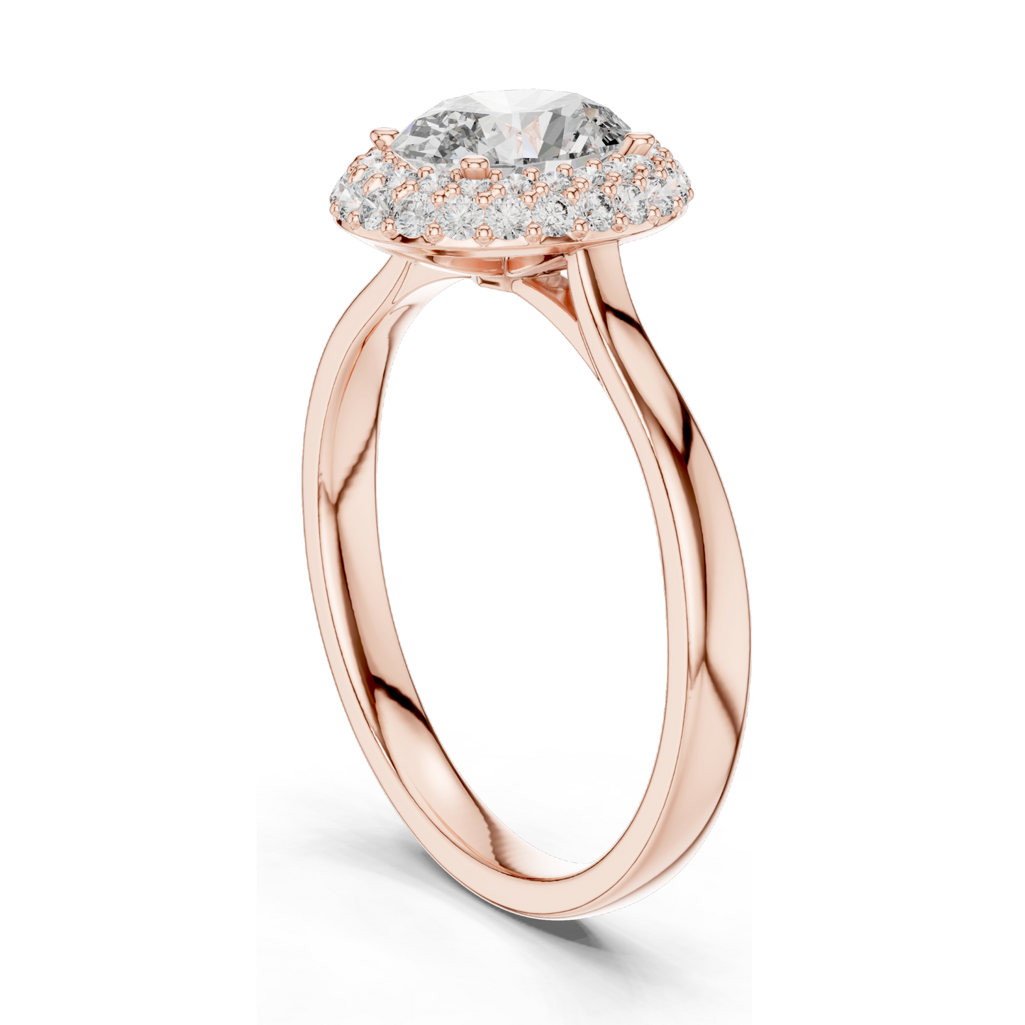 1.38 CT Oval Halo Lab Diamond Ring for Women | VVS-VS EF Clarity | 18KT, 14KT, 10KT Gold & 925 Silver | Rose, Yellow, White Gold & Moissanite Options