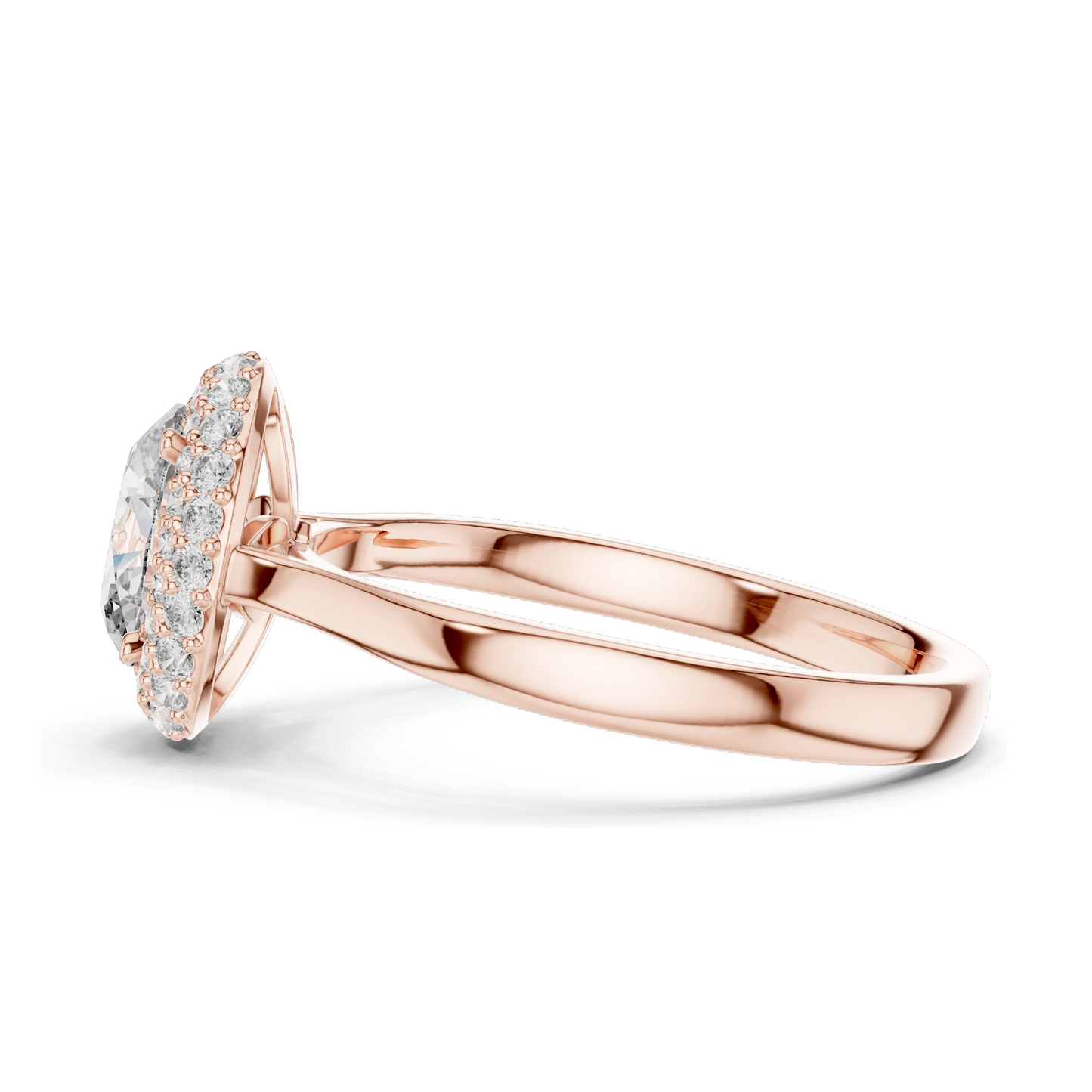 1.38 CT Oval Halo Lab Diamond Ring for Women | VVS-VS EF Clarity | 18KT, 14KT, 10KT Gold & 925 Silver | Rose, Yellow, White Gold & Moissanite Options