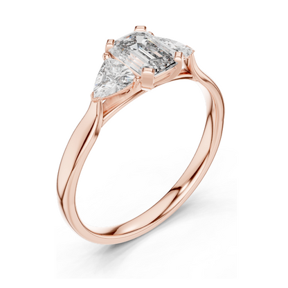 2.0 CT Lab-Grown VVS-VS EF CVD Diamond Ring | Elegant 18KT Gold, 14KT, 10KT & Silver | Available in Rose, Yellow, White Gold & Moissanite Options