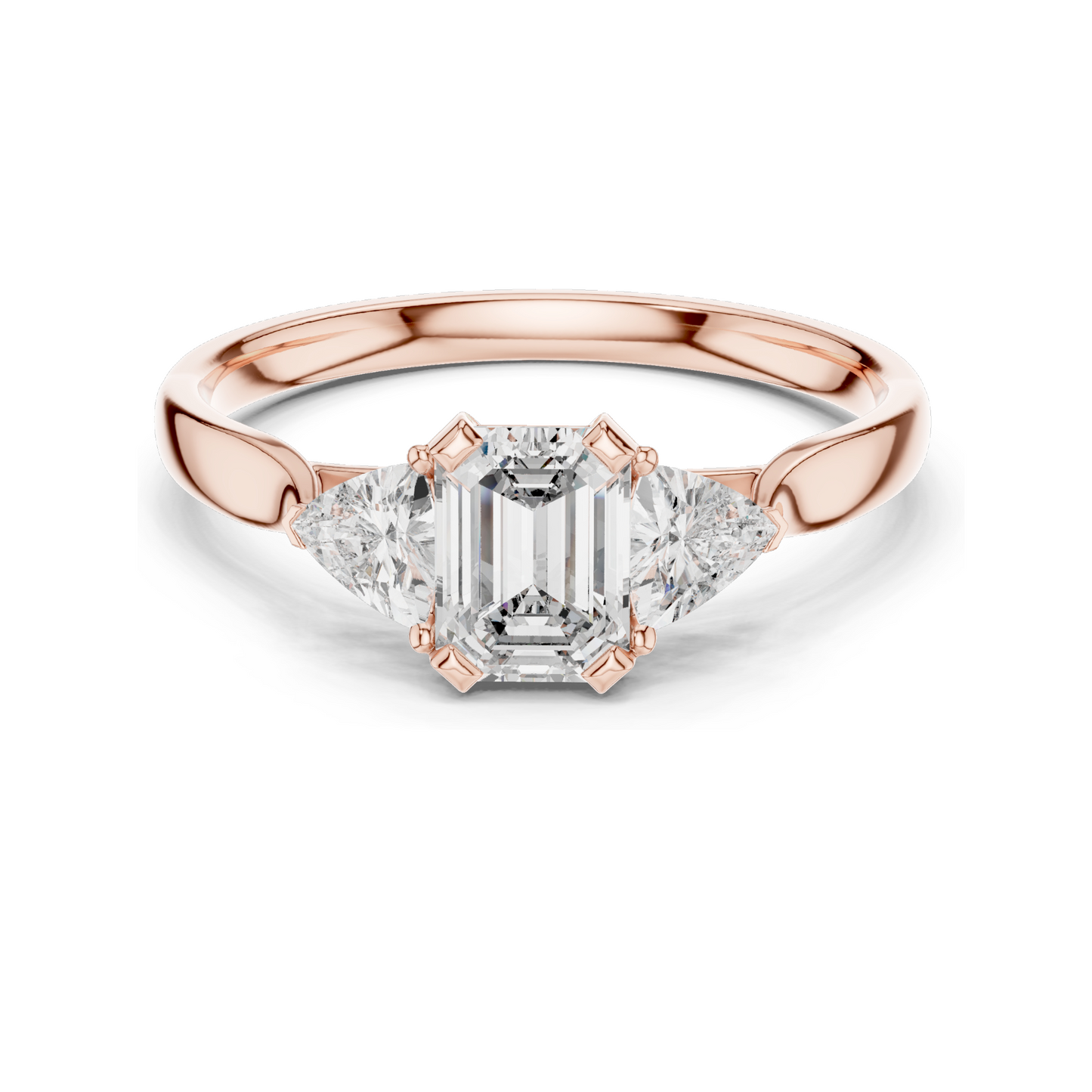 2.0 CT Lab-Grown VVS-VS EF CVD Diamond Ring | Elegant 18KT Gold, 14KT, 10KT & Silver | Available in Rose, Yellow, White Gold & Moissanite Options