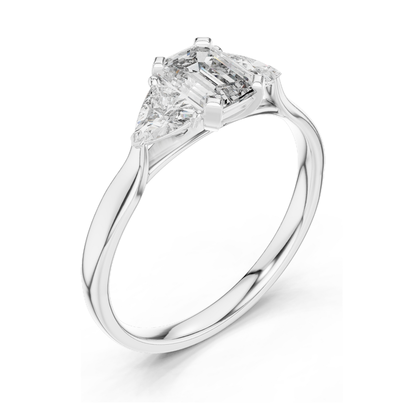 2.0 CT Lab-Grown VVS-VS EF CVD Diamond Ring | Elegant 18KT Gold, 14KT, 10KT & Silver | Available in Rose, Yellow, White Gold & Moissanite Options