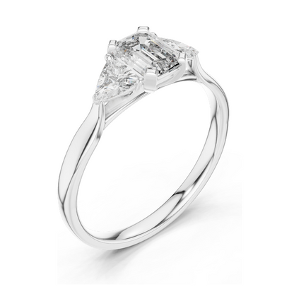 2.0 CT Lab-Grown VVS-VS EF CVD Diamond Ring | Elegant 18KT Gold, 14KT, 10KT & Silver | Available in Rose, Yellow, White Gold & Moissanite Options