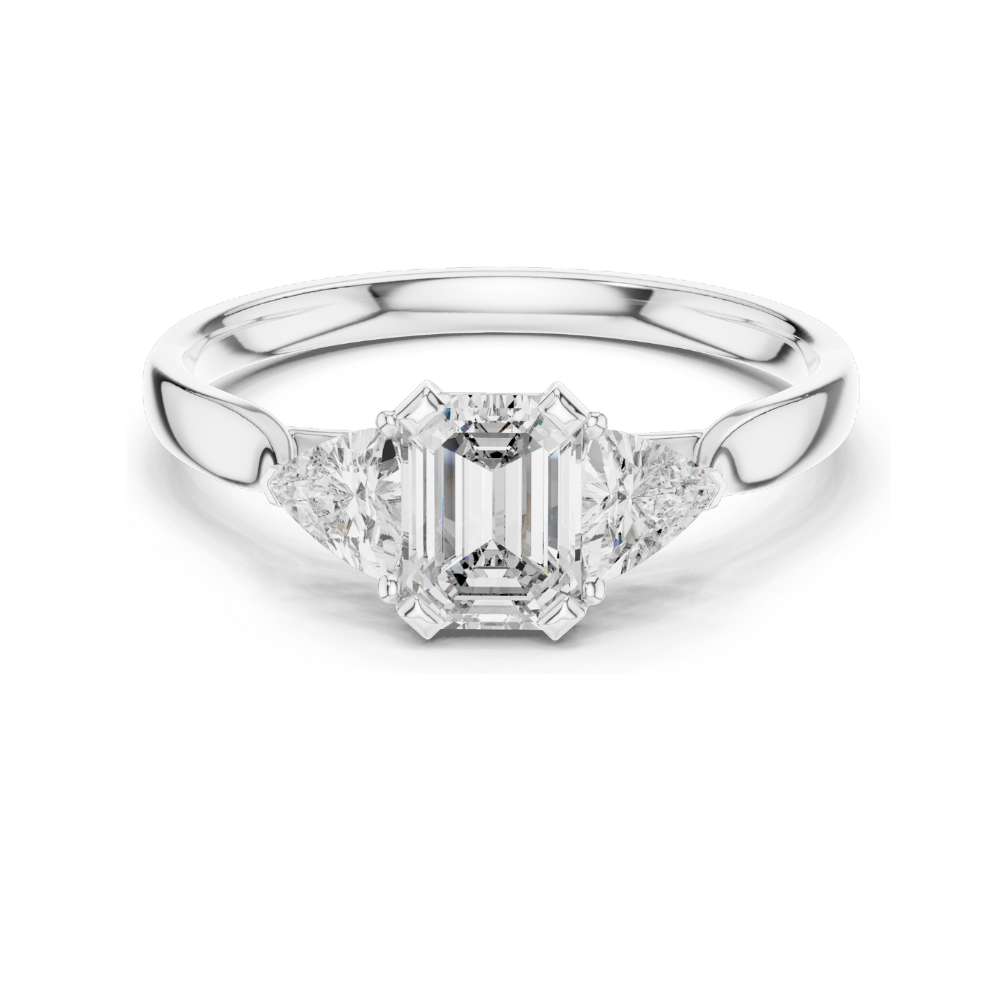 2.0 CT Lab-Grown VVS-VS EF CVD Diamond Ring | Elegant 18KT Gold, 14KT, 10KT & Silver | Available in Rose, Yellow, White Gold & Moissanite Options