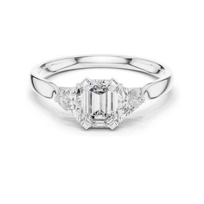 2.0 CT Lab-Grown VVS-VS EF CVD Diamond Ring | Elegant 18KT Gold, 14KT, 10KT & Silver | Available in Rose, Yellow, White Gold & Moissanite Options