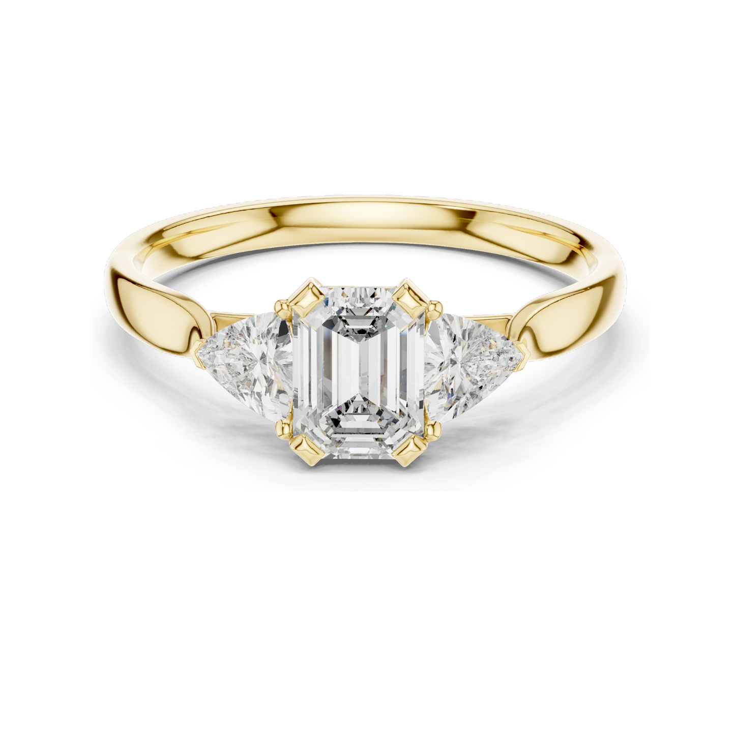 2.0 CT Lab-Grown VVS-VS EF CVD Diamond Ring | Elegant 18KT Gold, 14KT, 10KT & Silver | Available in Rose, Yellow, White Gold & Moissanite Options