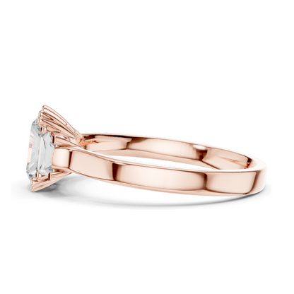 1.40 CT Princess Cut Lab Diamond Three-Stone Ring for Women | VVS-VS EF Clarity | 18KT, 14KT, 10KT Gold & 925 Silver | Rose, Yellow, White Gold & Moissanite Options