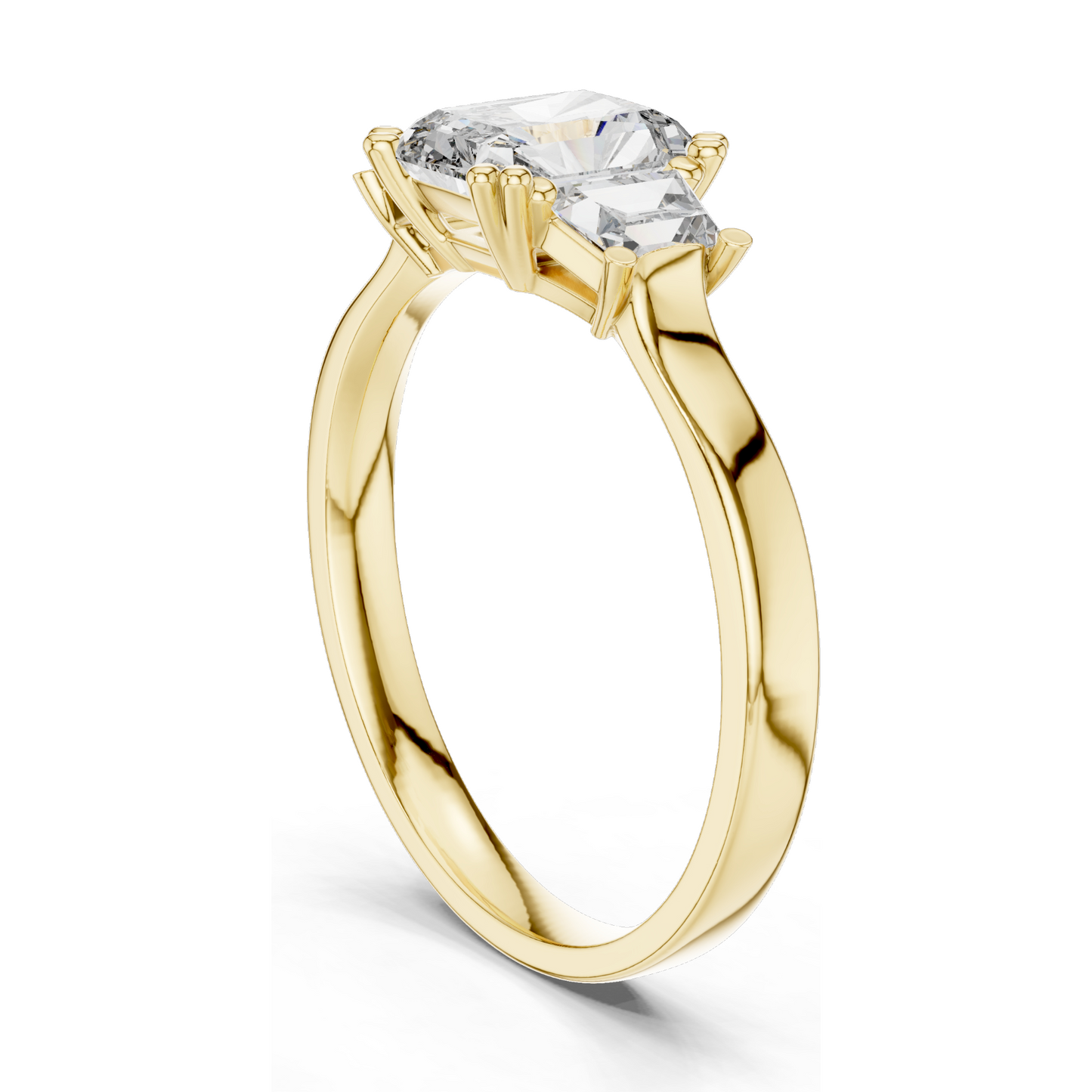 1.40 CT Princess Cut Lab Diamond Three-Stone Ring for Women | VVS-VS EF Clarity | 18KT, 14KT, 10KT Gold & 925 Silver | Rose, Yellow, White Gold & Moissanite Options