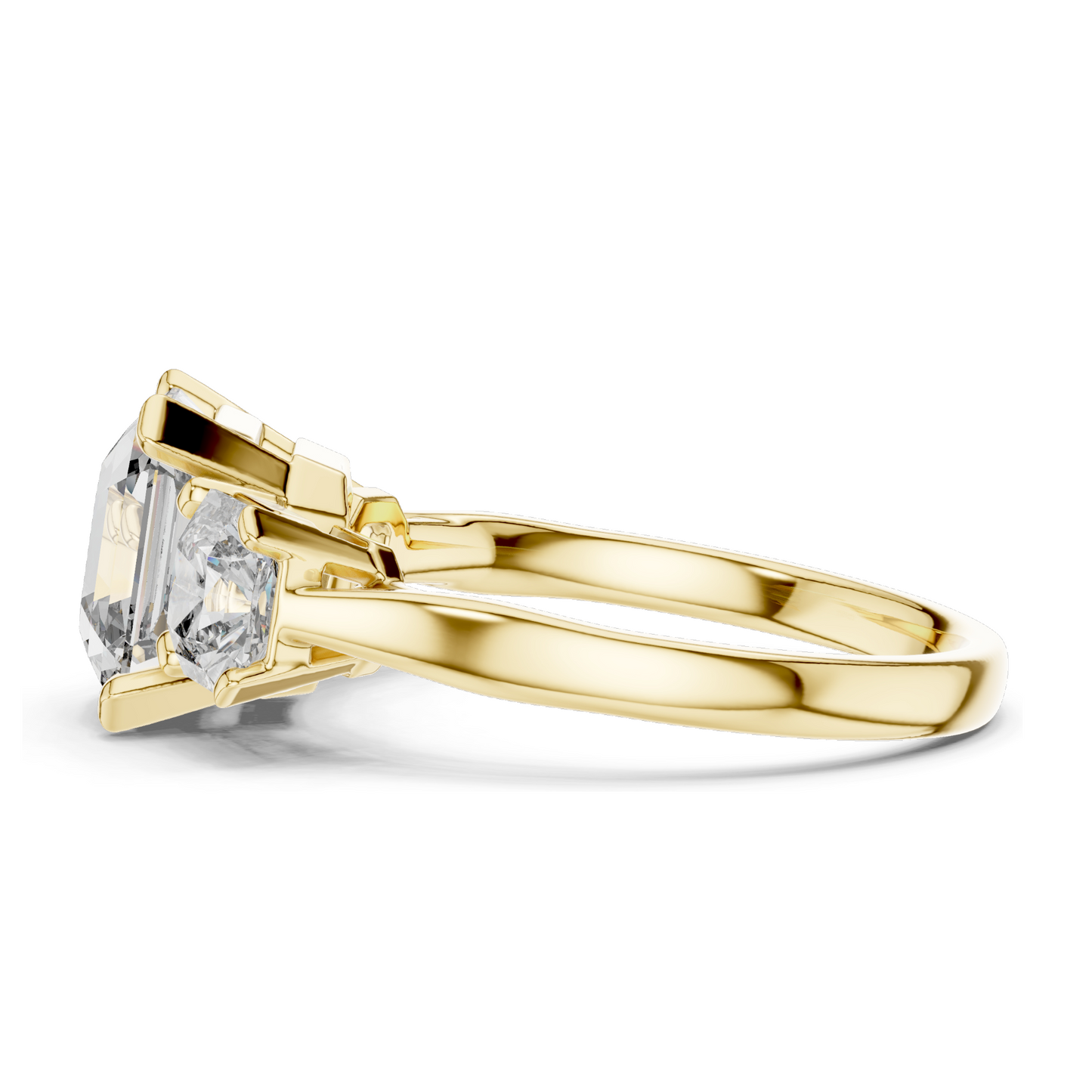 4.05 CT CVD Lab-Grown Diamond Three-Stone Ring | VVS-VS Clarity | 18KT, 14KT, 10KT Gold & 925 Silver | Rose, Yellow, White Gold & Moissanite Options