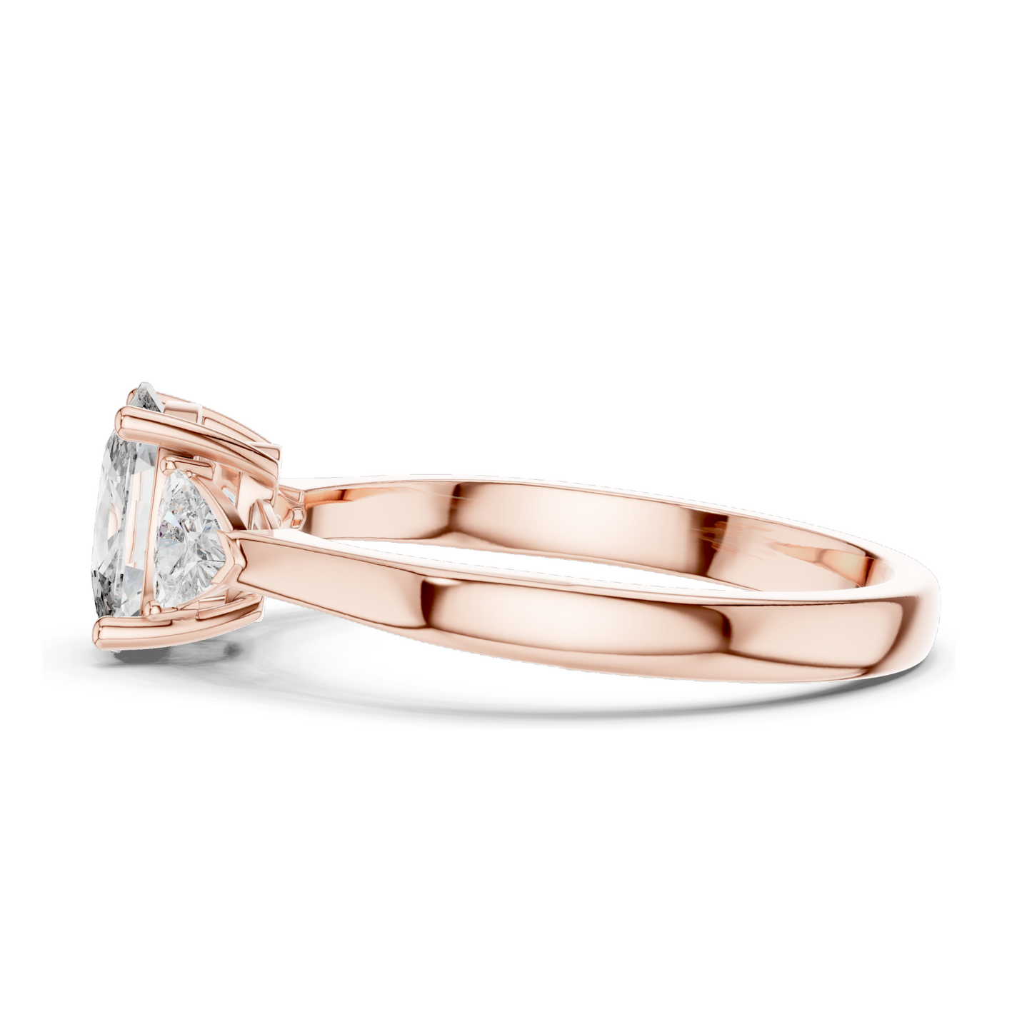 1.3 CT Lab-Grown Diamond Three-Stone Ring for Women | VVS-VS EF Clarity | 18KT, 14KT, 10KT Gold & 925 Silver | Rose, Yellow, White Gold & Moissanite Options