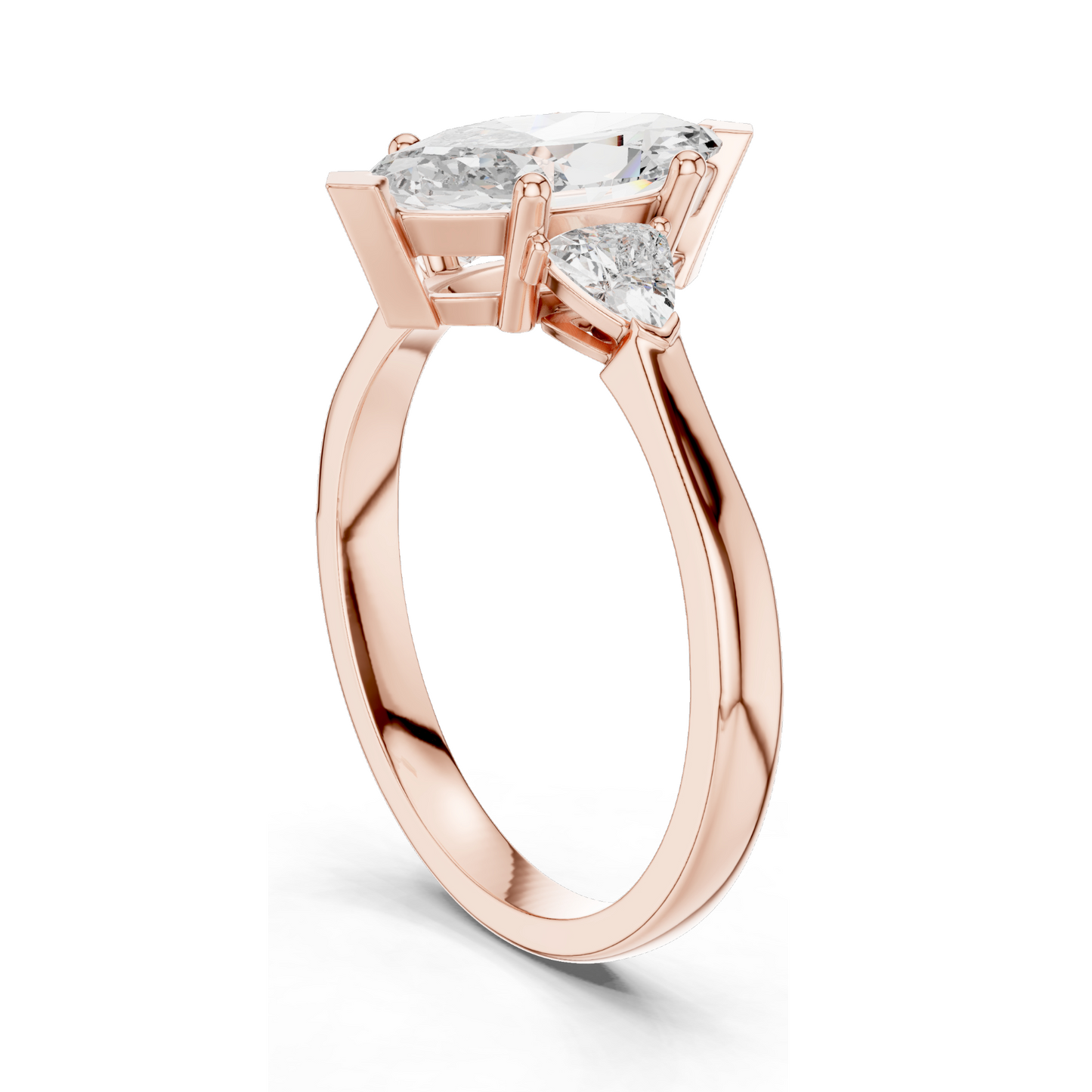 1.3 CT Lab VVS-VS EF CVD Diamond Ring for Women | Elegant 18KT, 14KT, 10KT Gold & 925 Silver | Rose, Yellow, White Gold & Moissanite Options