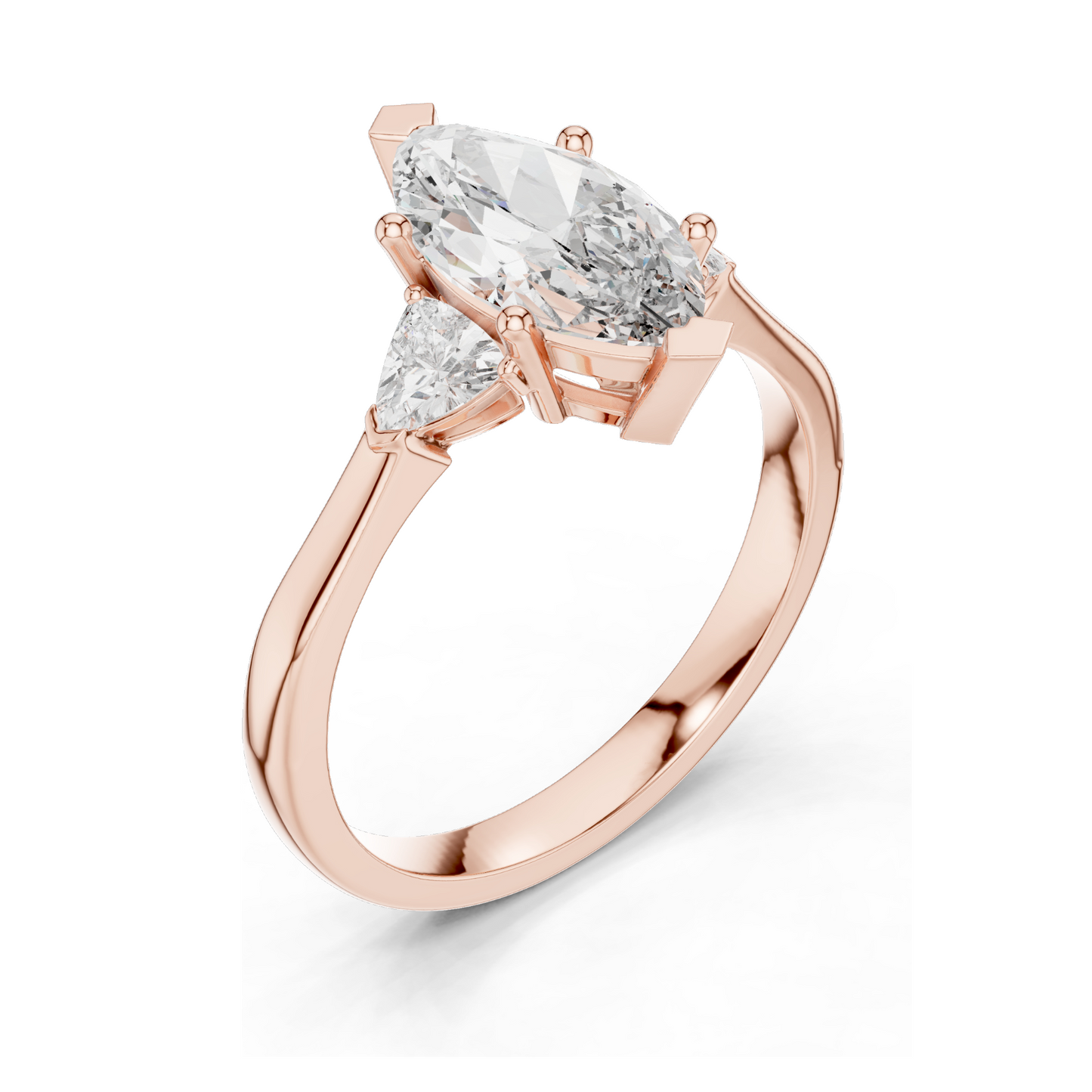 1.3 CT Lab VVS-VS EF CVD Diamond Ring for Women | Elegant 18KT, 14KT, 10KT Gold & 925 Silver | Rose, Yellow, White Gold & Moissanite Options