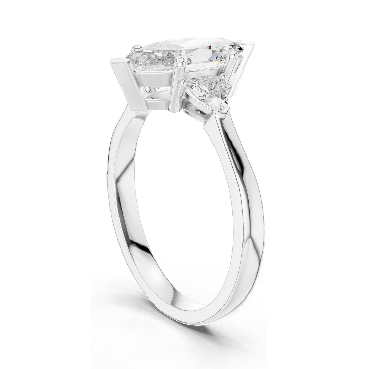 1.3 CT Lab VVS-VS EF CVD Diamond Ring for Women | Elegant 18KT, 14KT, 10KT Gold & 925 Silver | Rose, Yellow, White Gold & Moissanite Options