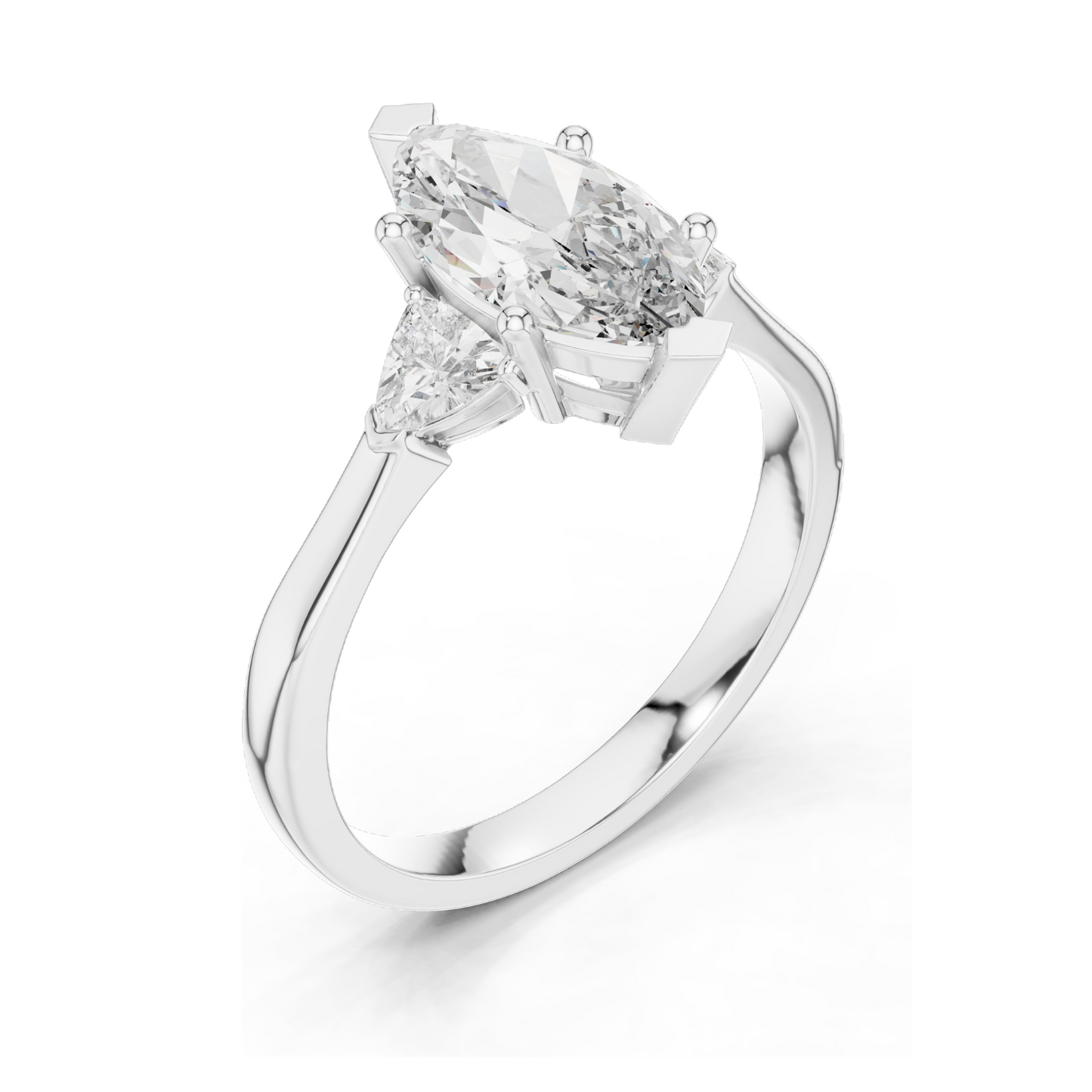 1.3 CT Lab VVS-VS EF CVD Diamond Ring for Women | Elegant 18KT, 14KT, 10KT Gold & 925 Silver | Rose, Yellow, White Gold & Moissanite Options