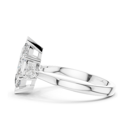 1.3 CT Lab VVS-VS EF CVD Diamond Ring for Women | Elegant 18KT, 14KT, 10KT Gold & 925 Silver | Rose, Yellow, White Gold & Moissanite Options