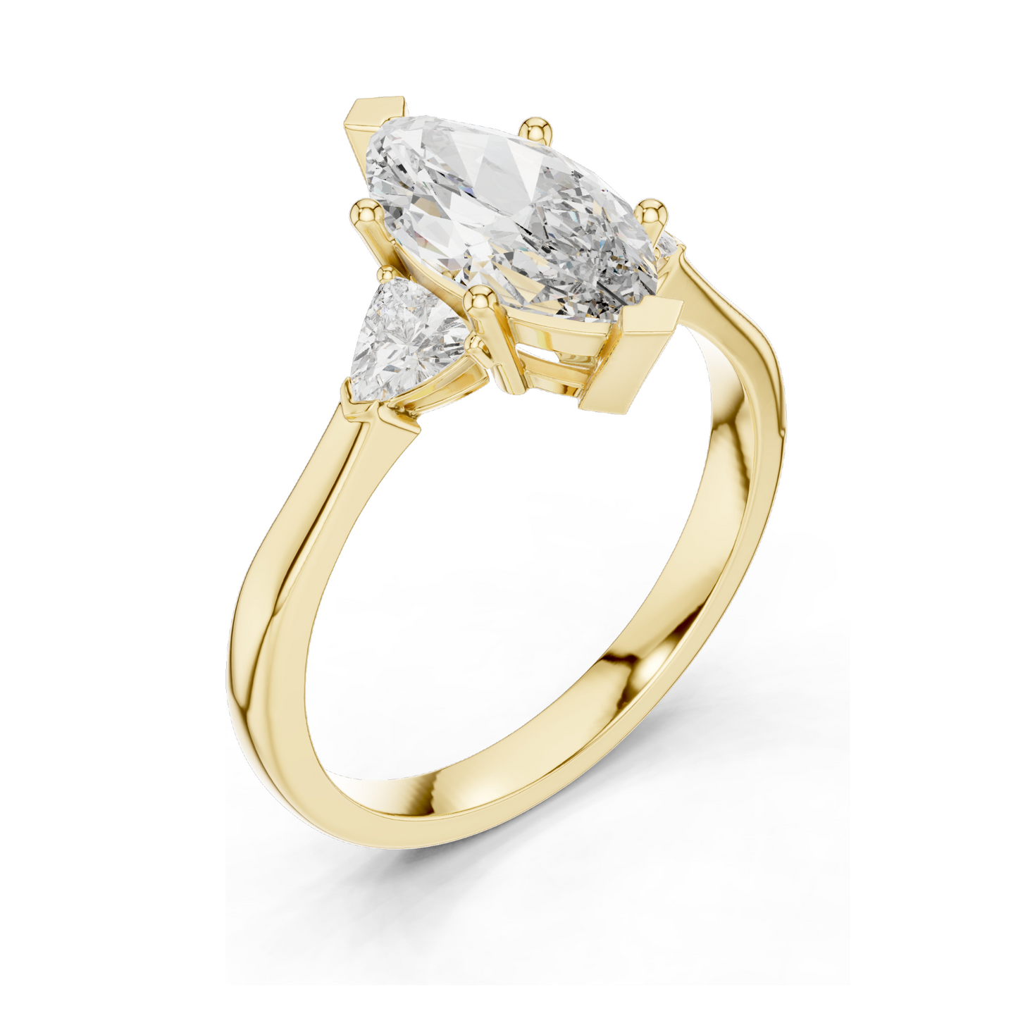 1.3 CT Lab VVS-VS EF CVD Diamond Ring for Women | Elegant 18KT, 14KT, 10KT Gold & 925 Silver | Rose, Yellow, White Gold & Moissanite Options