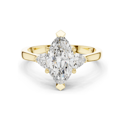1.3 CT Lab VVS-VS EF CVD Diamond Ring for Women | Elegant 18KT, 14KT, 10KT Gold & 925 Silver | Rose, Yellow, White Gold & Moissanite Options