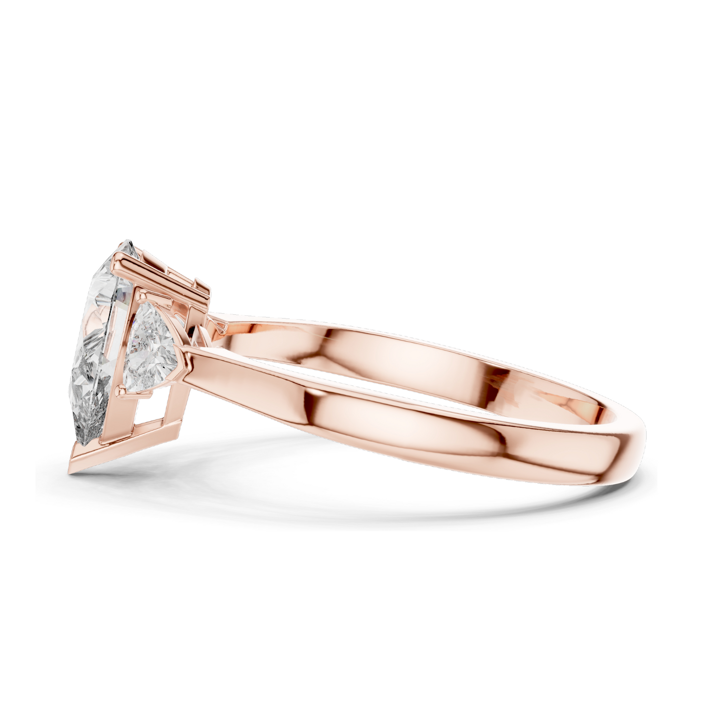 1.3 CT Lab-Grown Diamond Three-Stone Ring for Women | VVS-VS EF Clarity | 18KT, 14KT, 10KT Gold & 925 Silver | Rose, Yellow, White Gold & Moissanite Options