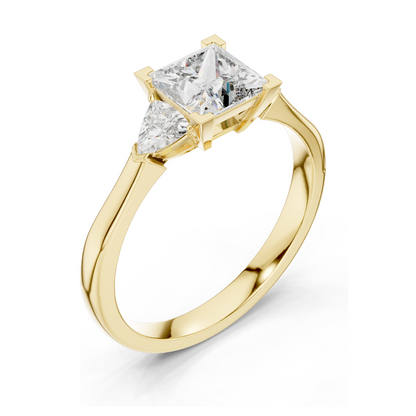 1.3 CT Lab Diamond Ladies Ring | VVS-VS EF Clarity | CVD Cut | 18KT, 14KT, 10KT Gold & 925 Silver | Rose, Yellow, White Gold & Moissanite Options