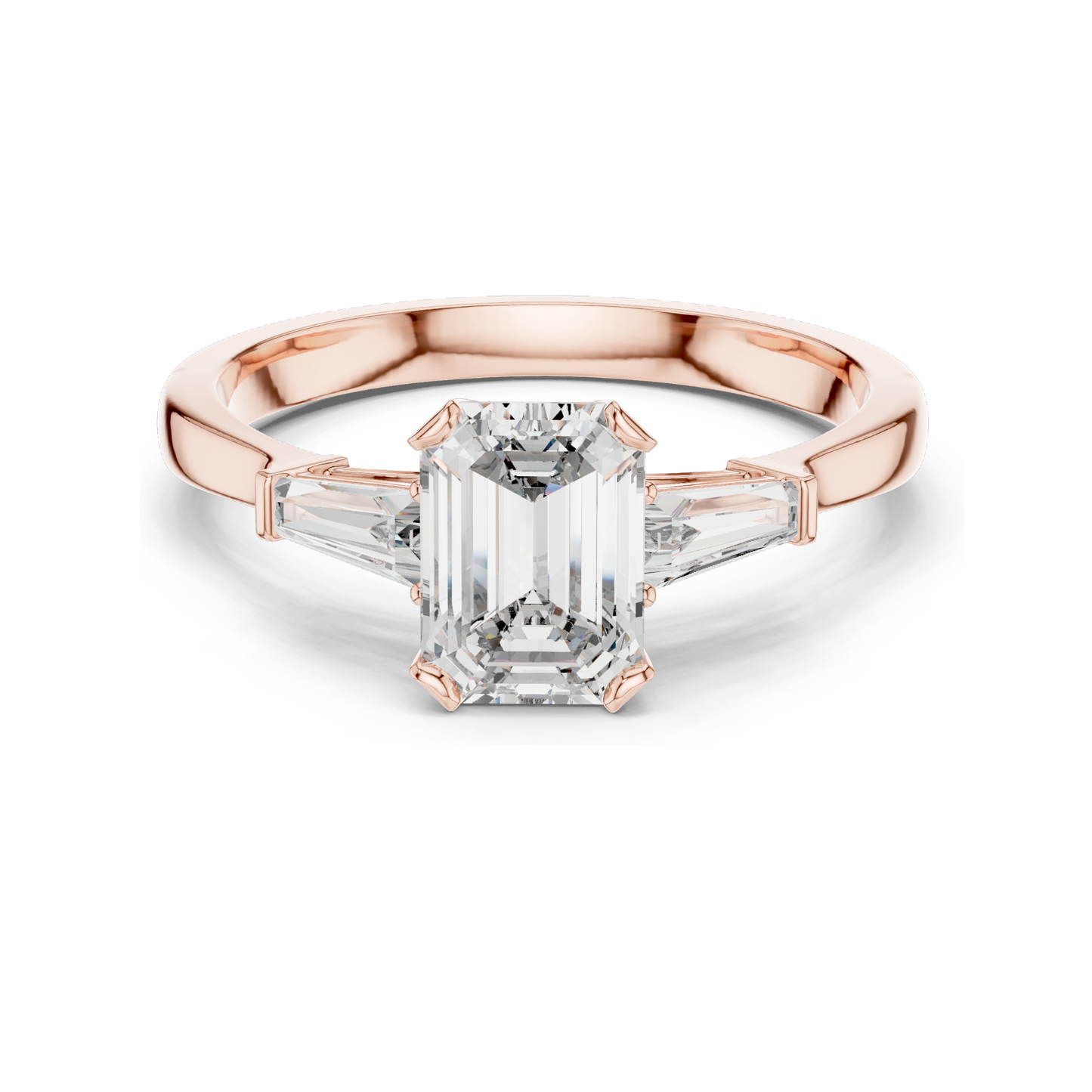 1.39 CT Lab Diamond Engagement Ring for Women | VVS-VS EF Clarity | 18KT, 14KT, 10KT Gold & 925 Silver | Rose, Yellow, White Gold & Moissanite Options