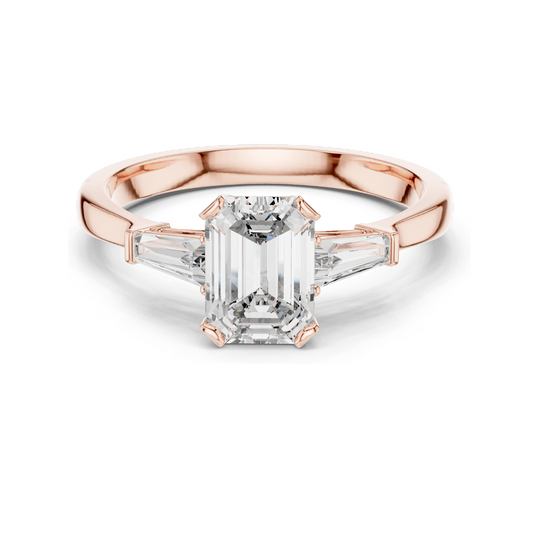 1.39 CT Lab Diamond Engagement Ring for Women | VVS-VS EF Clarity | 18KT, 14KT, 10KT Gold & 925 Silver | Rose, Yellow, White Gold & Moissanite Options
