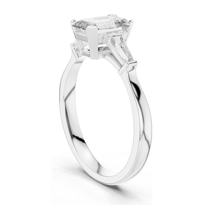 1.39 CT Lab Diamond Engagement Ring for Women | VVS-VS EF Clarity | 18KT, 14KT, 10KT Gold & 925 Silver | Rose, Yellow, White Gold & Moissanite Options