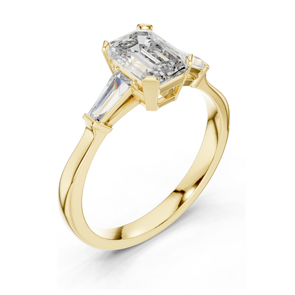 1.39 CT Lab Diamond Engagement Ring for Women | VVS-VS EF Clarity | 18KT, 14KT, 10KT Gold & 925 Silver | Rose, Yellow, White Gold & Moissanite Options