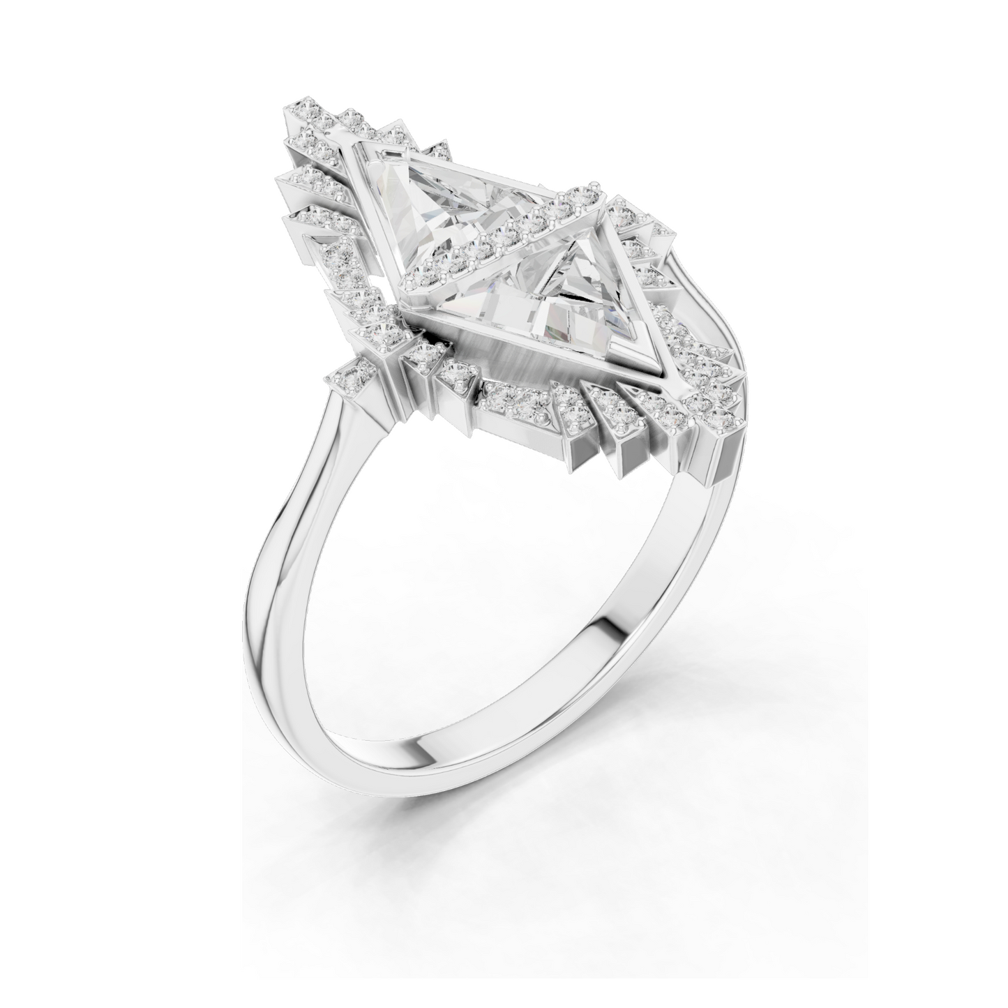 Exquisite 1.38 CT Lab Diamond Art Deco Ring | VVS-VS EF Clarity | 18KT, 14KT, 10KT Gold & 925 Silver | Rose, Yellow, White Gold & Moissanite Options